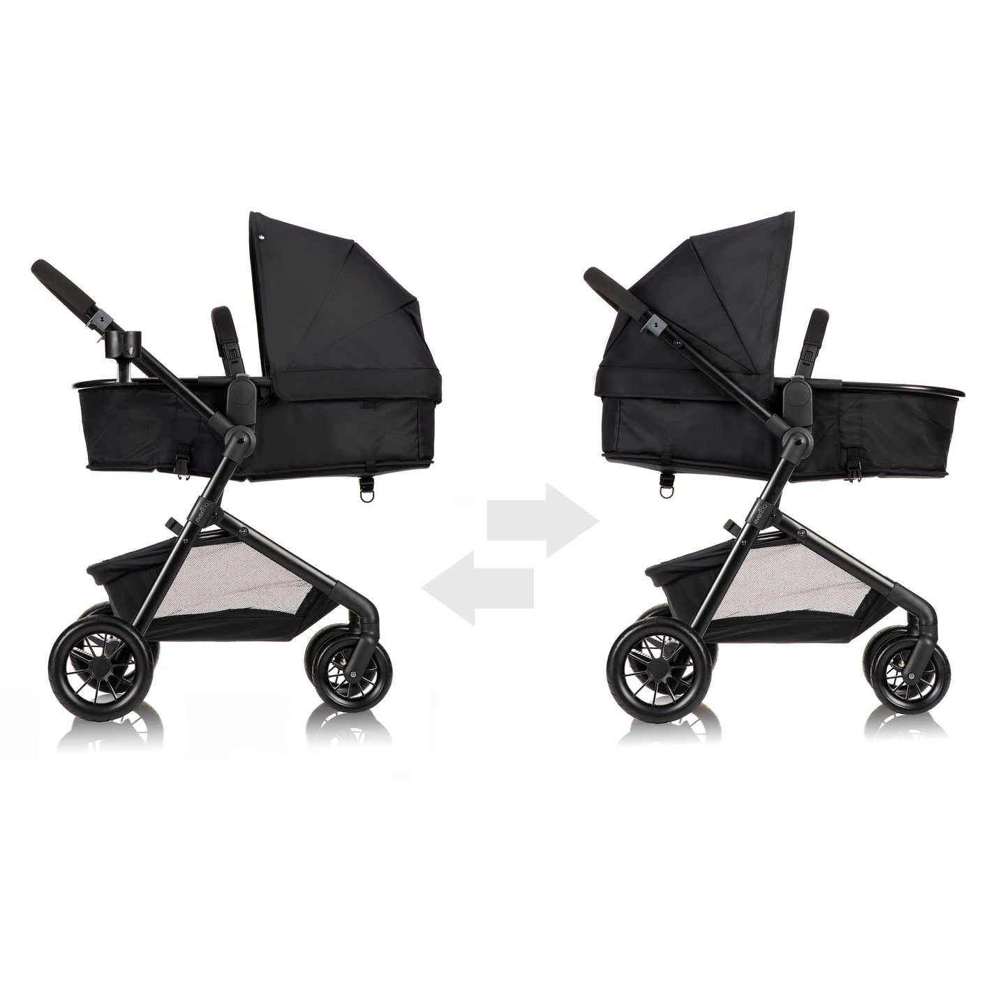 Evenflo - Pivot Modular Travel System with LiteMax Infant Car Seat - Casual Gray